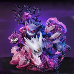 Buy Pokemon Gengar Family Fantasy House White Shadow Evolution Set Statue with Crypto at AnimeFigureHub